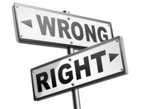 rights - right and wrong